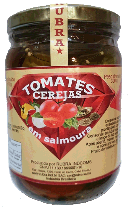 tomates em salmoura - conservas de legumes rubra indcoms